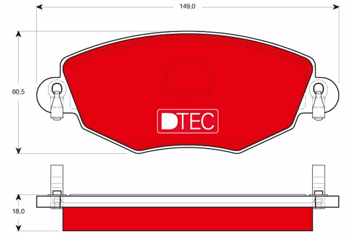 GDB1434DTE TRW Передні гальмівні колодки
