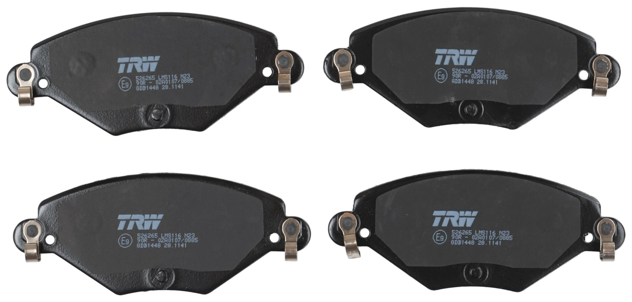 Передні тормозні колодки GDB1448 TRW