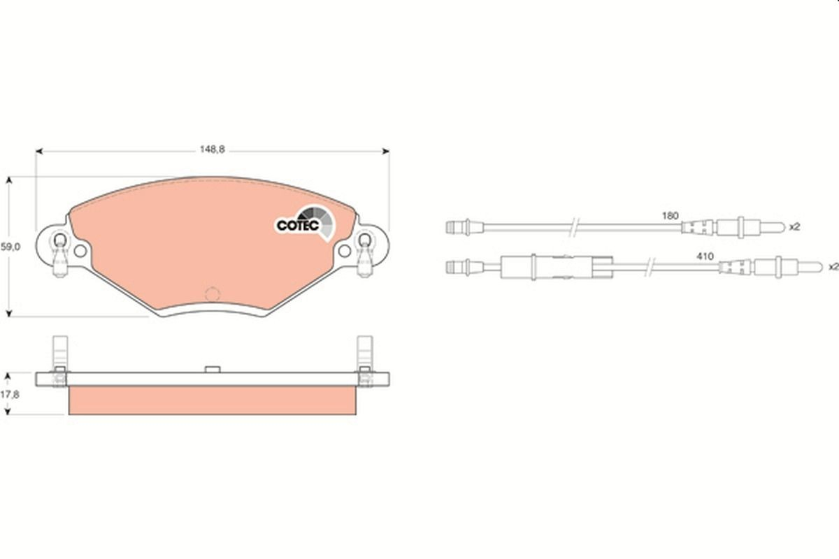 Гальмівні колодки TRW GDB1448 ціна, від 29.38 USD