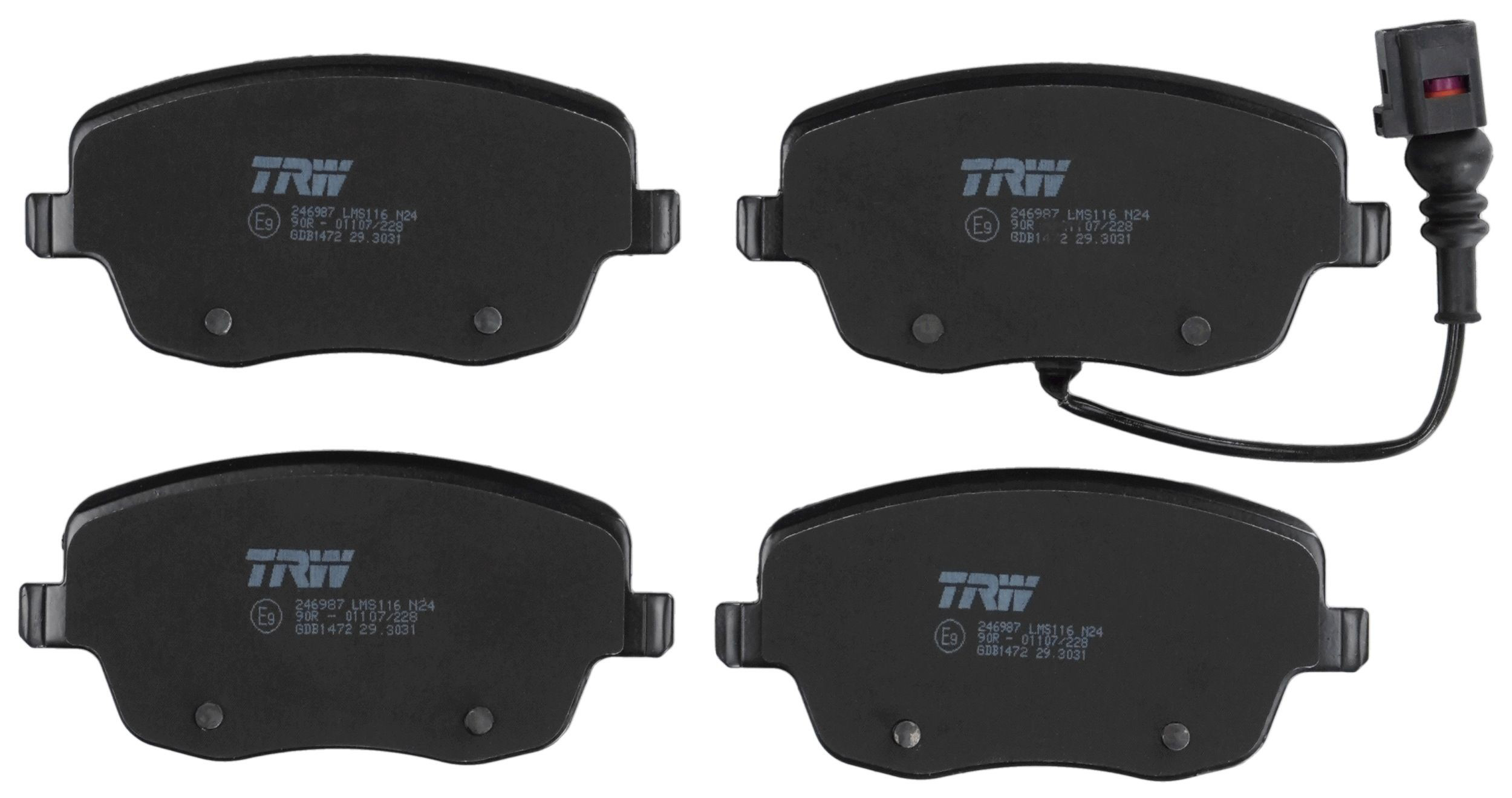 Передні тормозні колодки GDB1472 TRW