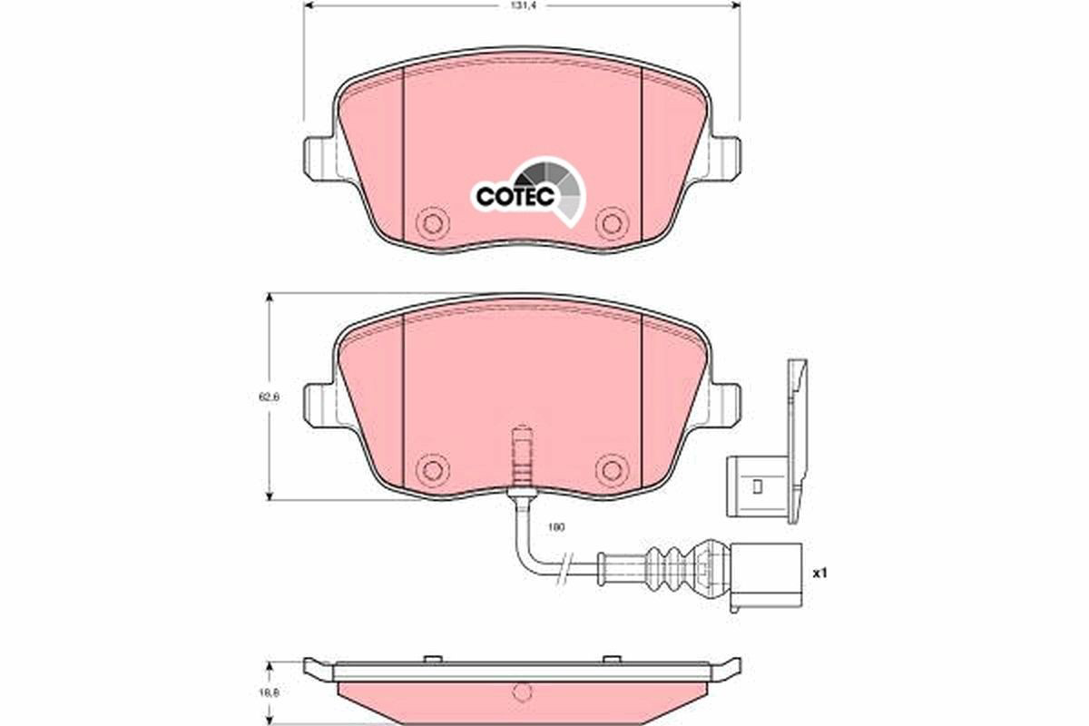 Гальмівні колодки TRW GDB1472 ціна, від 35.64 USD