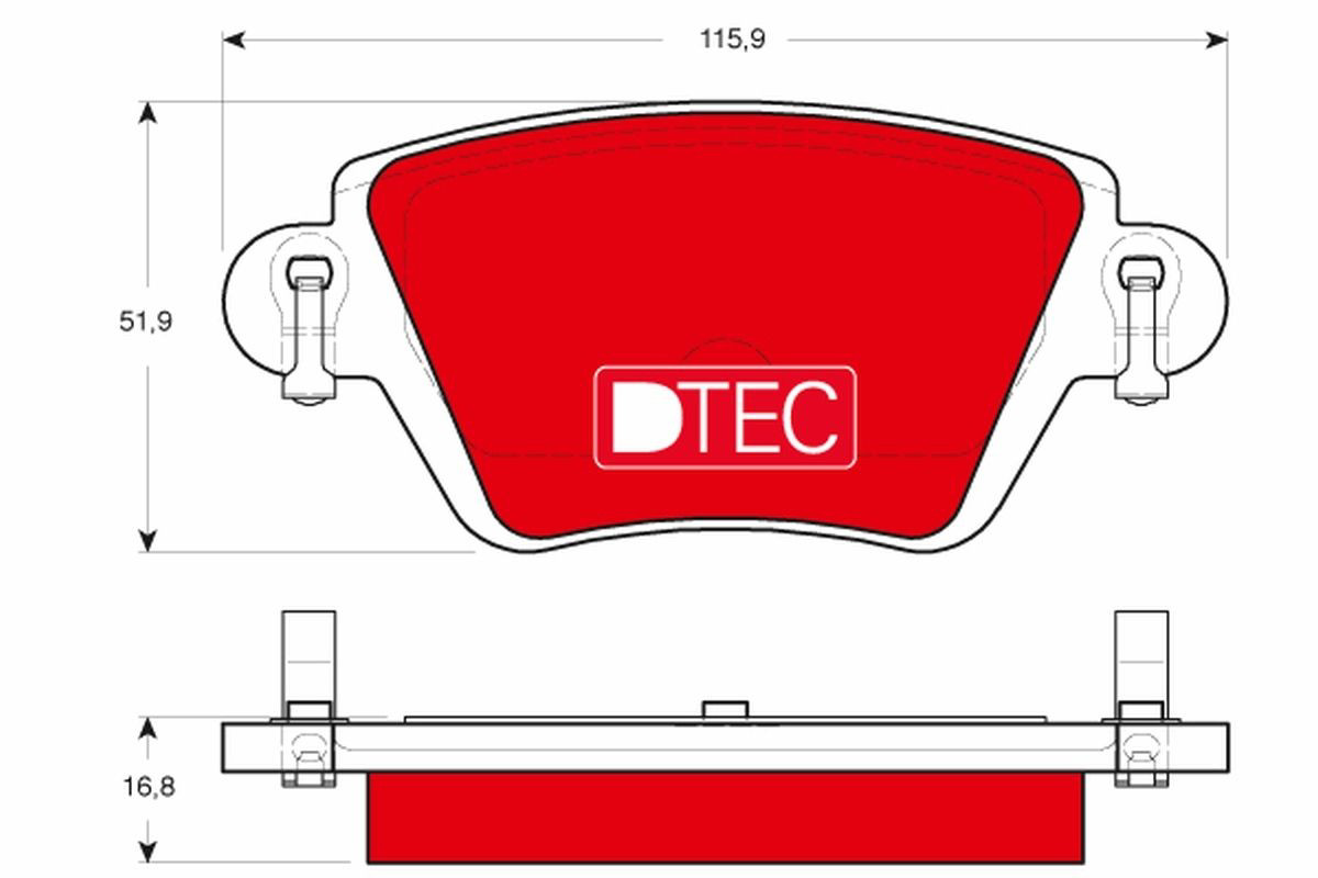 GDB1525DTE TRW Колодки гальмівні задні, дискові