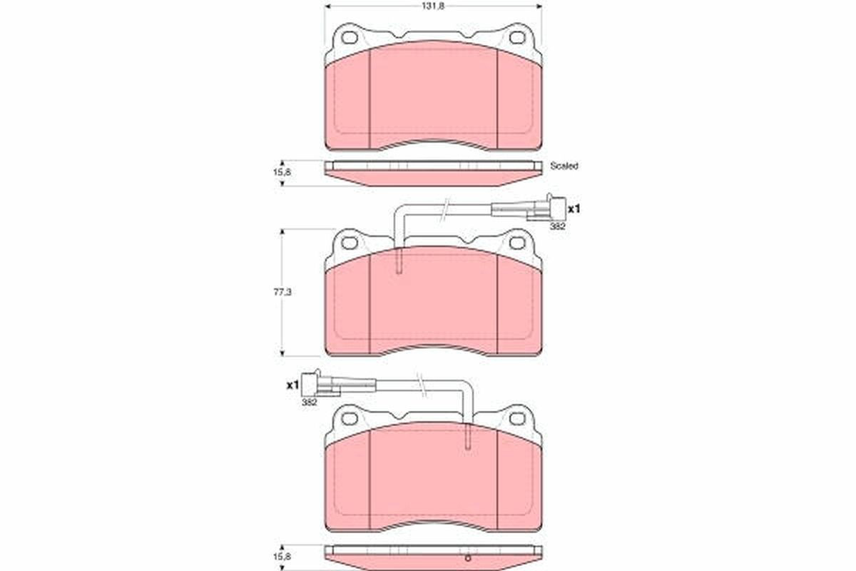 Гальмівні колодки TRW GDB1603 ціна, від 36.83 USD