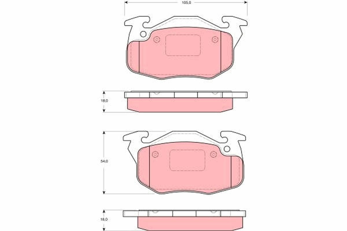  Передні тормозні колодки Renault 19 2