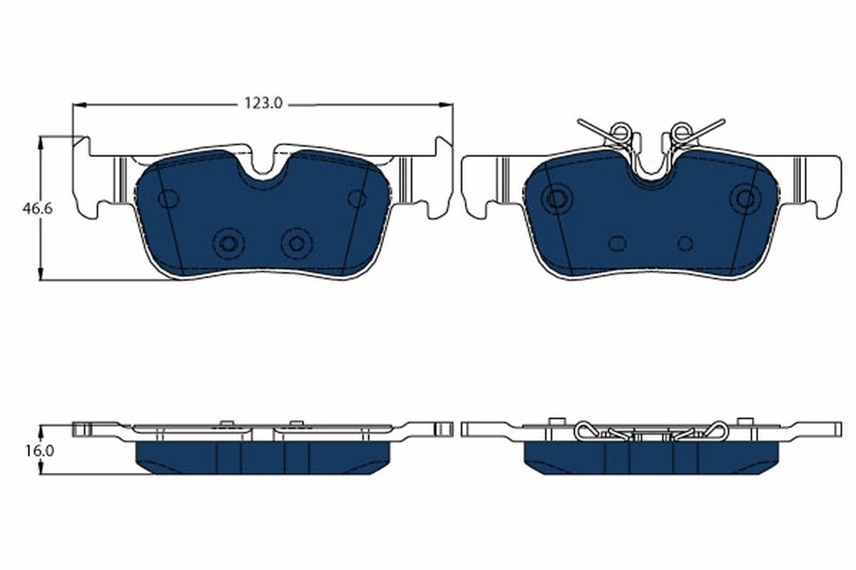 Задні гальмівні колодки 161762 Power Stop