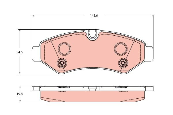 Задні дискові колодки TRW GDB2422