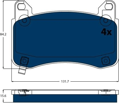 Передні гальмівні колодки на Tesla Model Y  