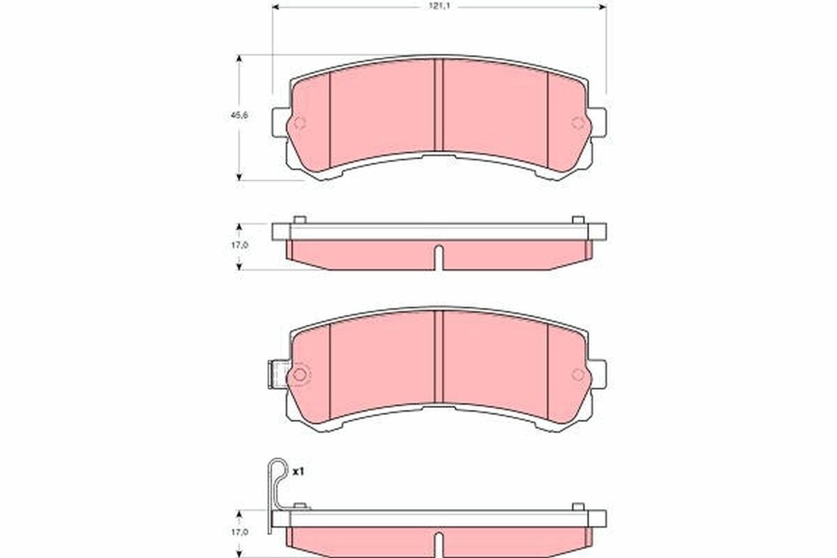 Колодки гальмівні задні, дискові на Nissan Patrol  Y61