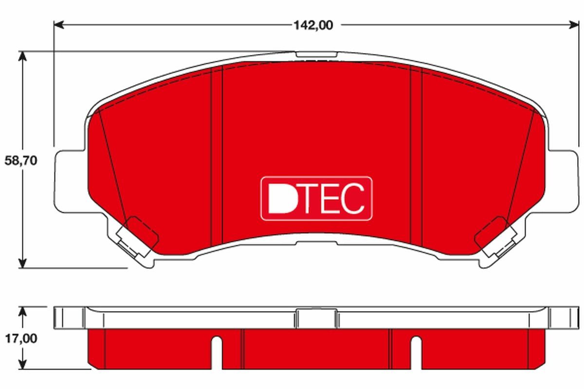 GDB3467DTE TRW Передні гальмівні колодки