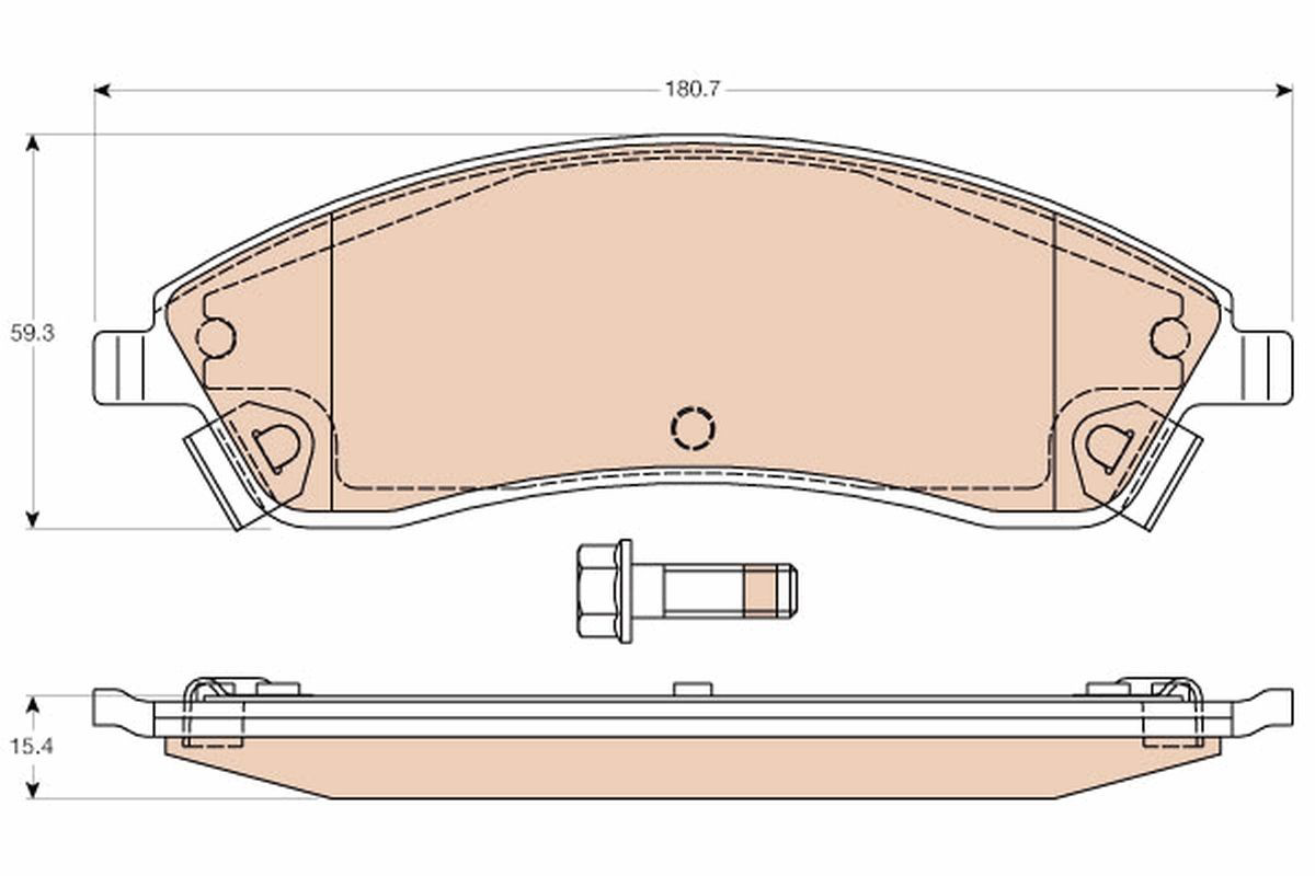 Гальмівні колодки TRW GDB4451 ціна, від 44.60 USD