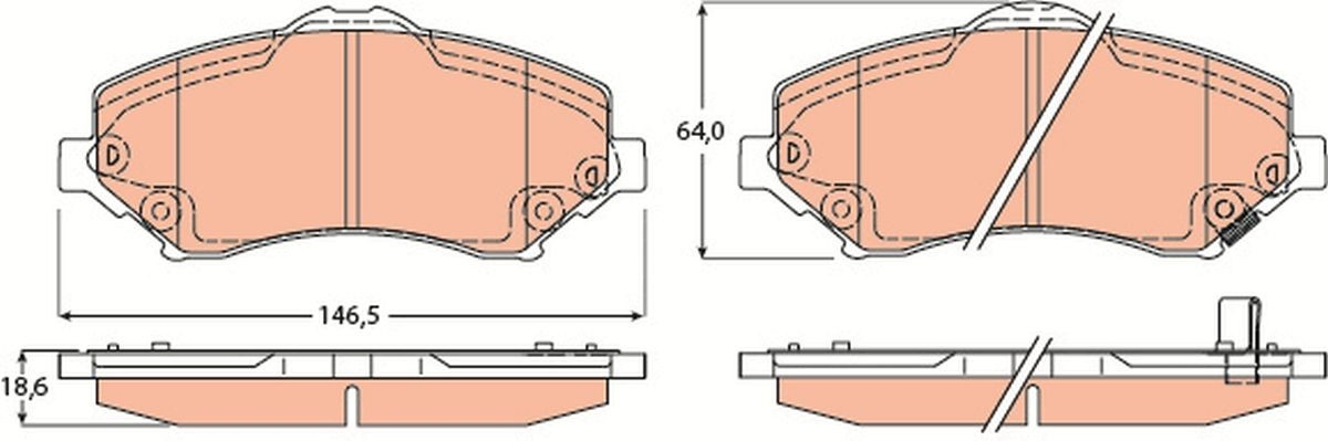 Гальмівні колодки TRW GDB4605 ціна, від 35.75 USD