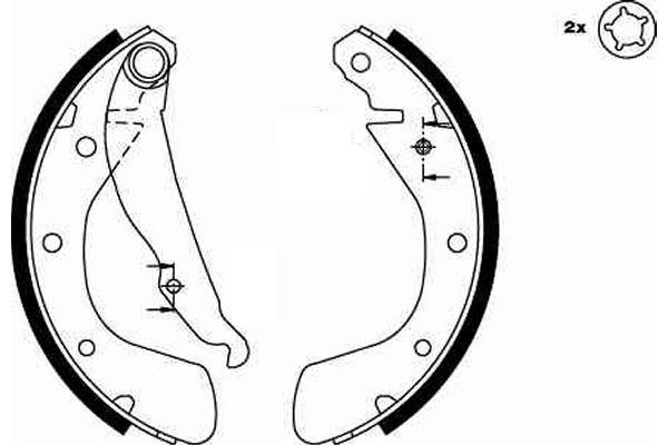 Купити GS8542 TRW Колодки гальмові задні, барабанні