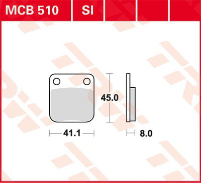 MCB510 TRW Передні гальмівні колодки