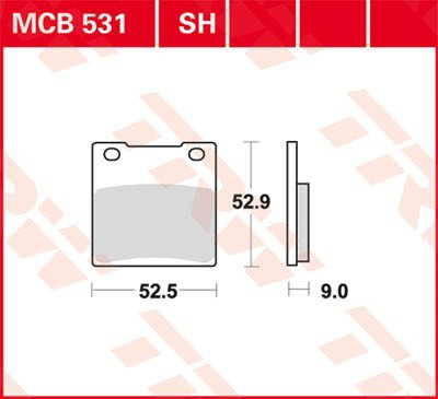 Задні гальмівні колодки TRW MCB531 ціна, від 27.21 USD