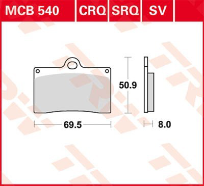 MCB540 TRW Передні гальмівні колодки