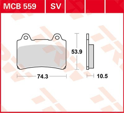 MCB559 TRW Передні гальмівні колодки