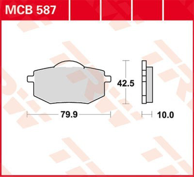 MCB587 TRW Передні гальмівні колодки