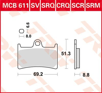 Гальмівні колодки Yamaha 5FLW004500 ціна, від 28.09 USD