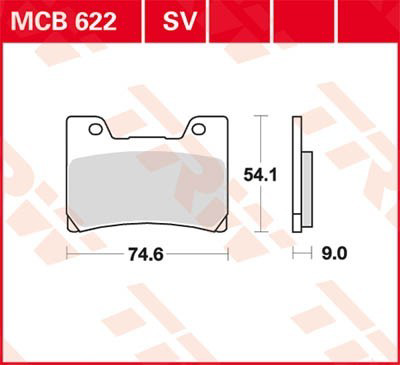 Передні тормозні колодки MCB622 TRW