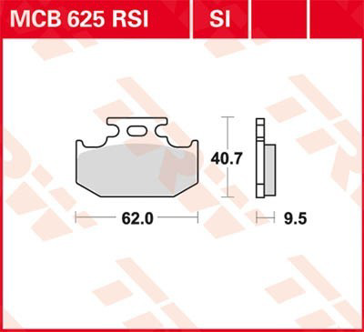 Задні гальмівні колодки TRW MCB625SI ціна, від 23.95 USD
