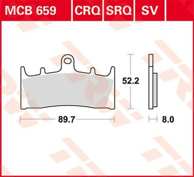MCB659SV TRW Передні гальмівні колодки