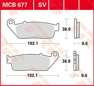 MCB677 TRW Передні гальмівні колодки
