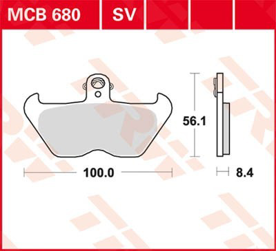 Тормозні колодки TRW MCB680