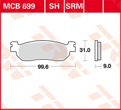 MCB699SH TRW Колодки гальмівні задні, дискові