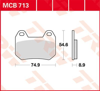 MCB713 TRW Колодки гальмівні задні, дискові