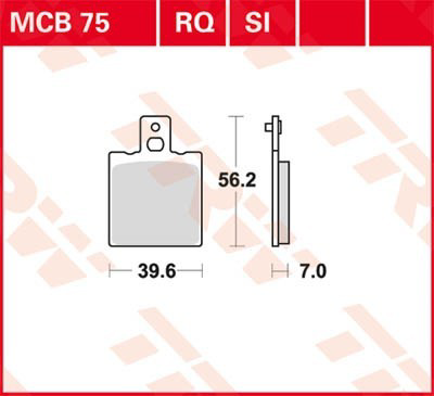 MCB75 TRW Передні гальмівні колодки