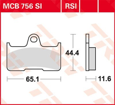 MCB756SI TRW Колодки гальмівні задні, дискові