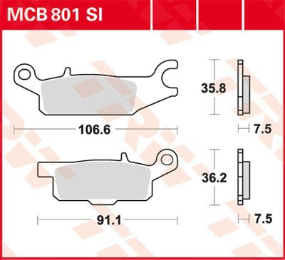 MCB801SI TRW Передні гальмівні колодки