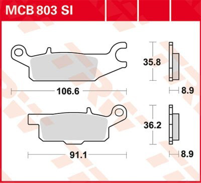 MCB803SI TRW Передні гальмівні колодки