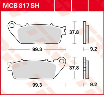 MCB817SH TRW Колодки гальмівні задні, дискові
