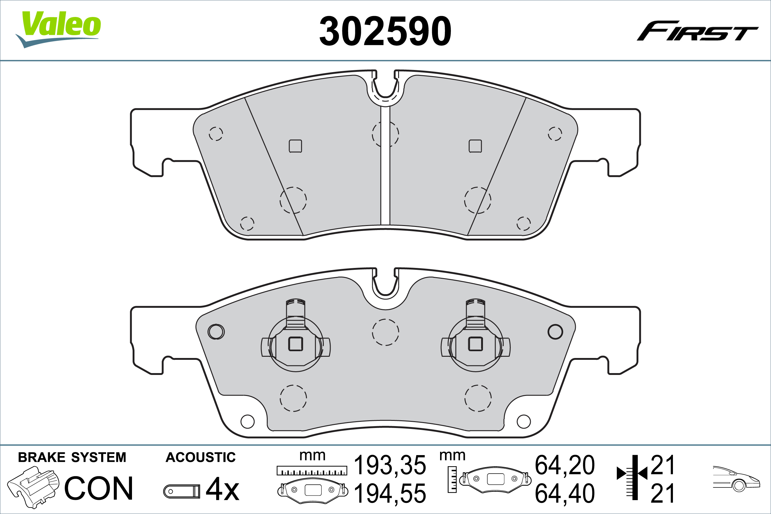 Гальмівні колодки VALEO 302590 ціна, від 64.28 USD
