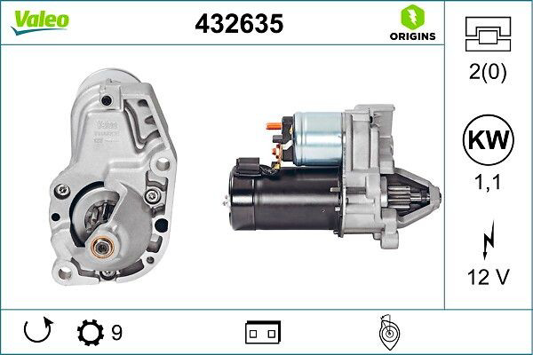 Стартер VALEO 432635 ціна, від 63.54 USD