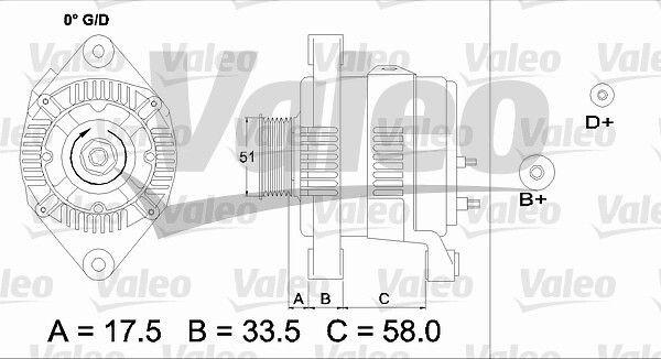 436683 VALEO Авто генератор