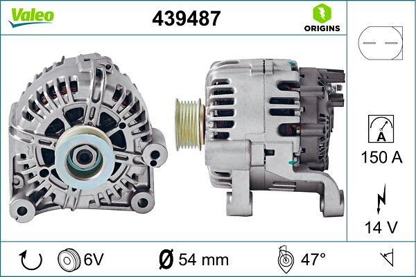 Генератор VALEO 439487 ціна, від 176.31 USD