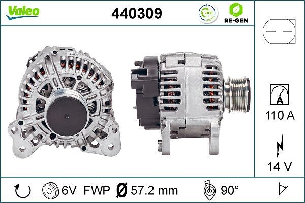Авто генератор на Volkswagen Polo V 6R1, 6C1