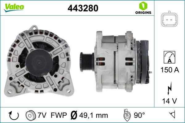 443280 VALEO Авто генератор