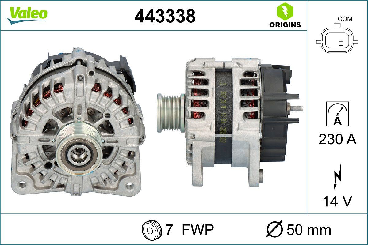 Генератор VALEO 443338 ціна, від 356.13 USD