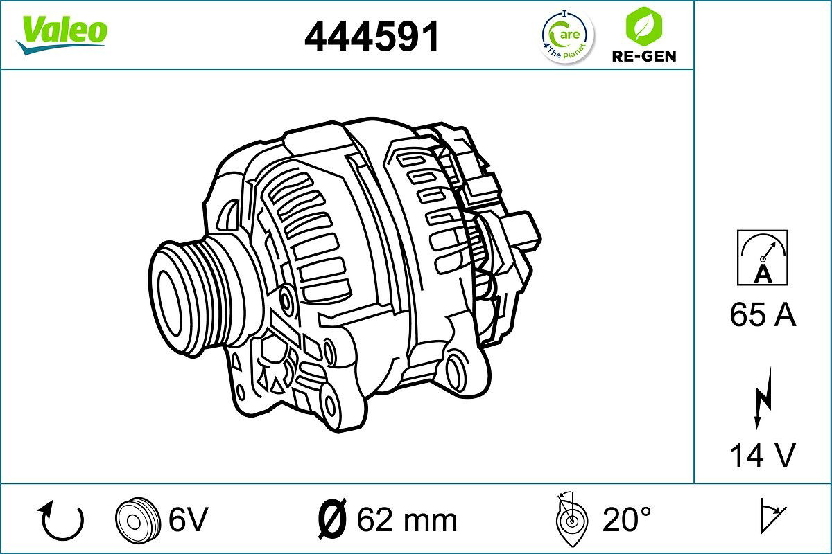 Генератор VALEO 444591 ціна, від 109.78 USD