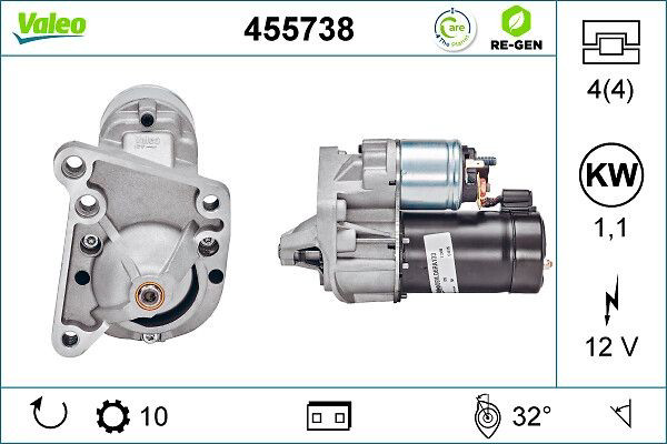 Стартер автомобільний VALEO 455738