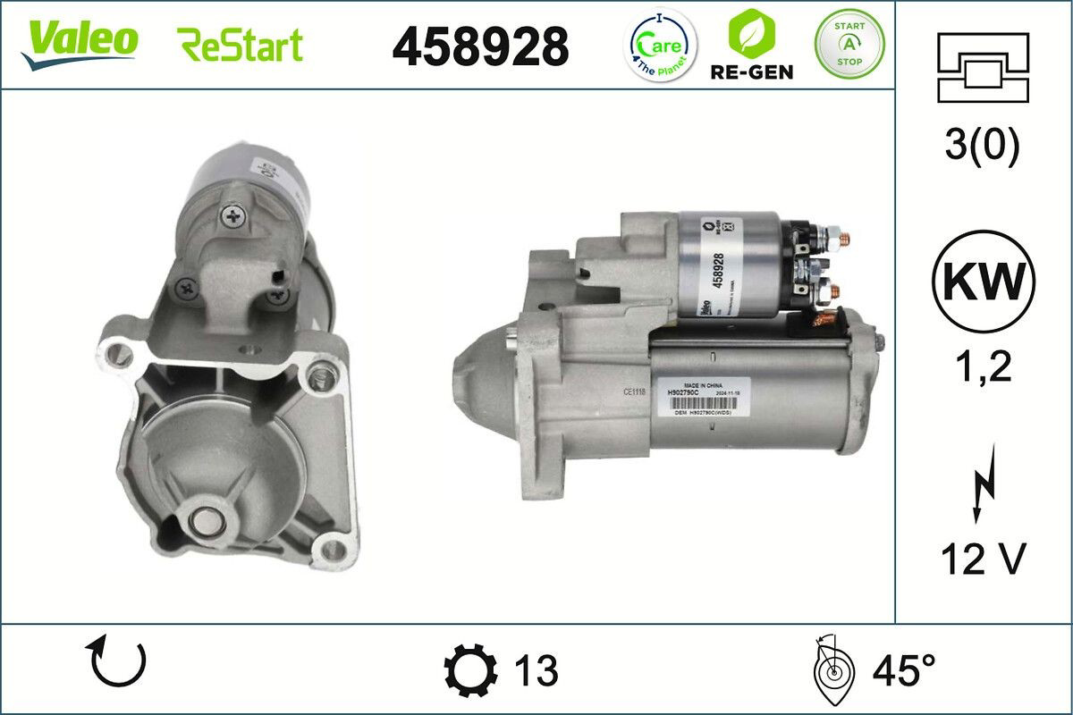 Стартер VALEO 458928 ціна, від 120.09 USD