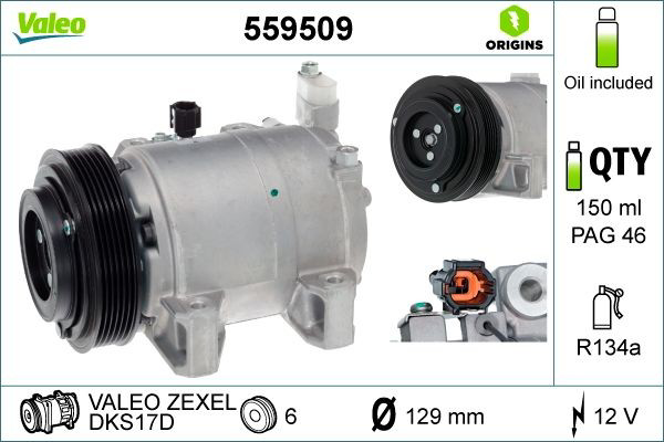 Компресор кондиціонера 559509 VALEO