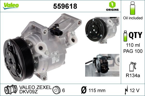 559618 VALEO Компресор холодоагенту