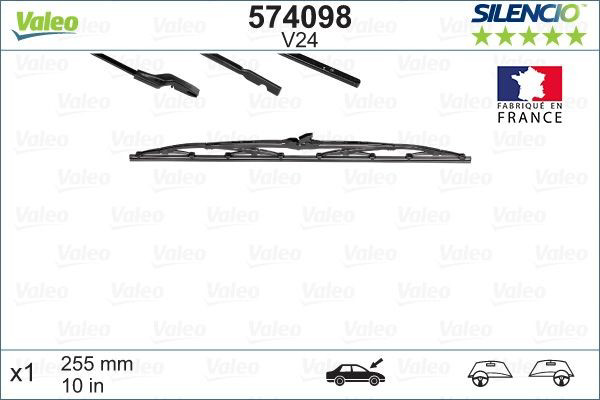 574098 VALEO Щітка двірника ліва
