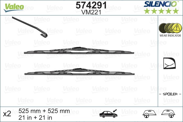 Купити 574291 VALEO Щітка-двірник лобового скла, водійська