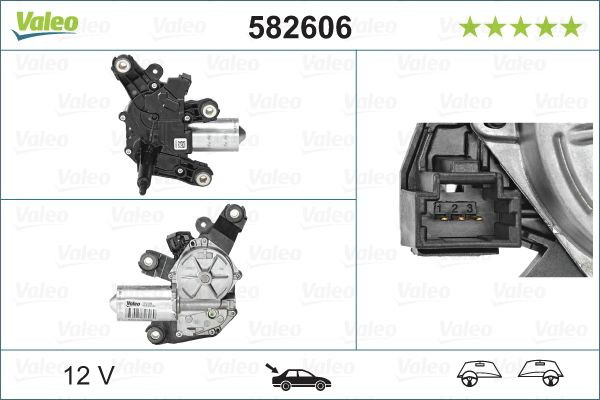 582606 VALEO Моторчик заднього двірника