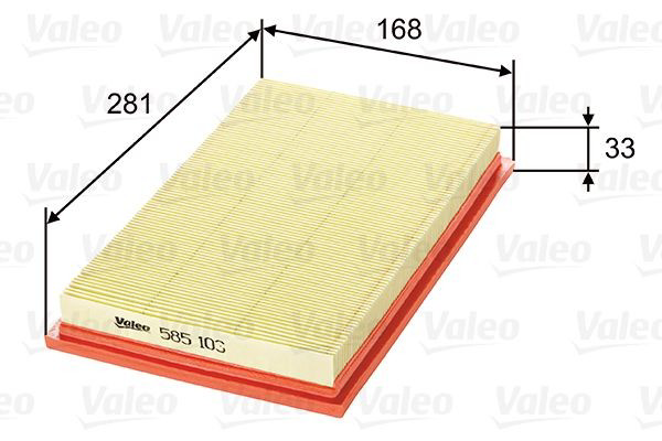 Купити 585103 VALEO Автомобільний фільтр повітря
